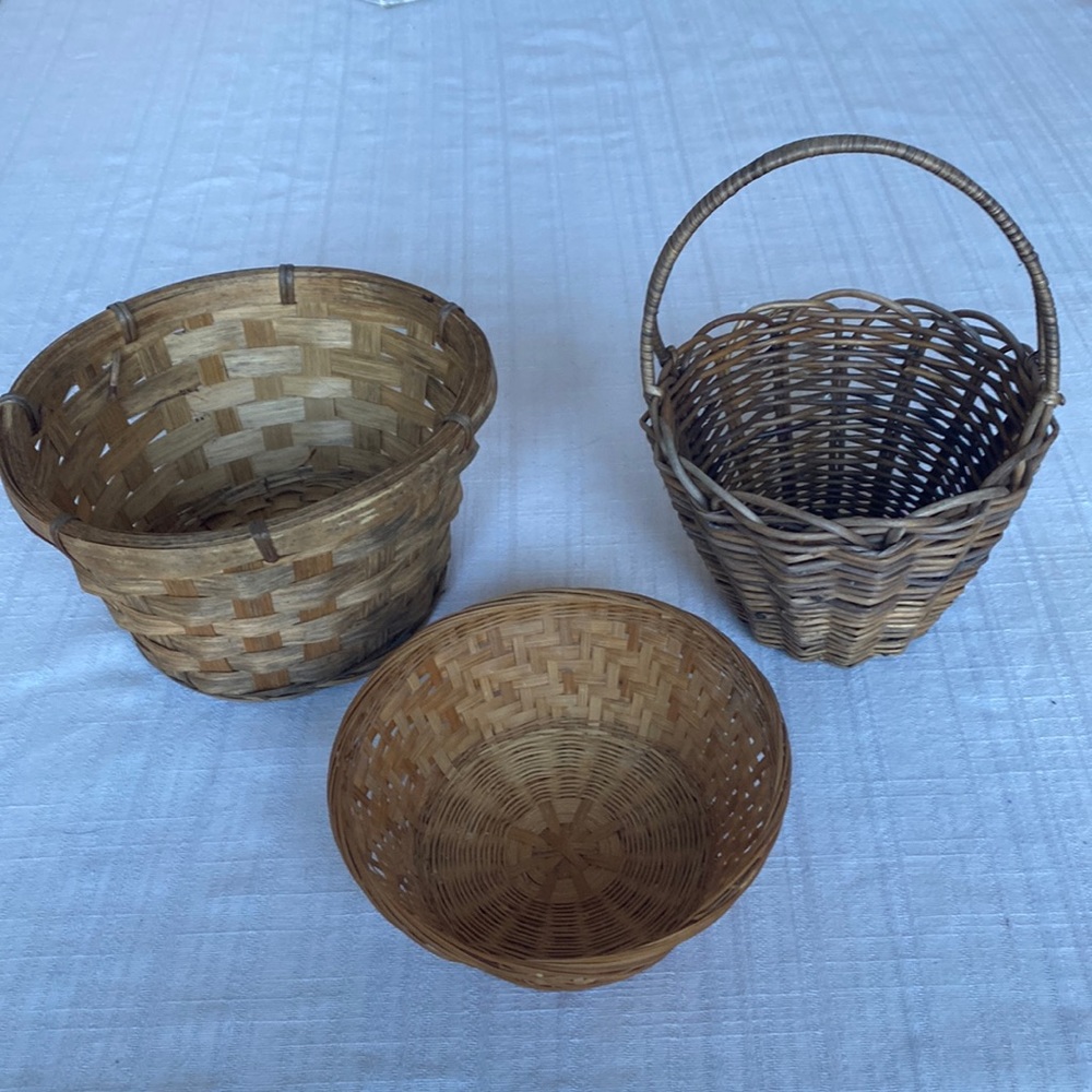 VTG Collection of 3 Wicker Baskets